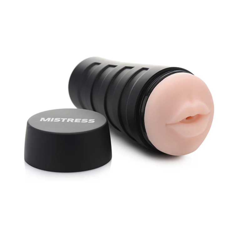 Curve Toys Mistress Dani Deluxe Mouth Stroker, Light Skin