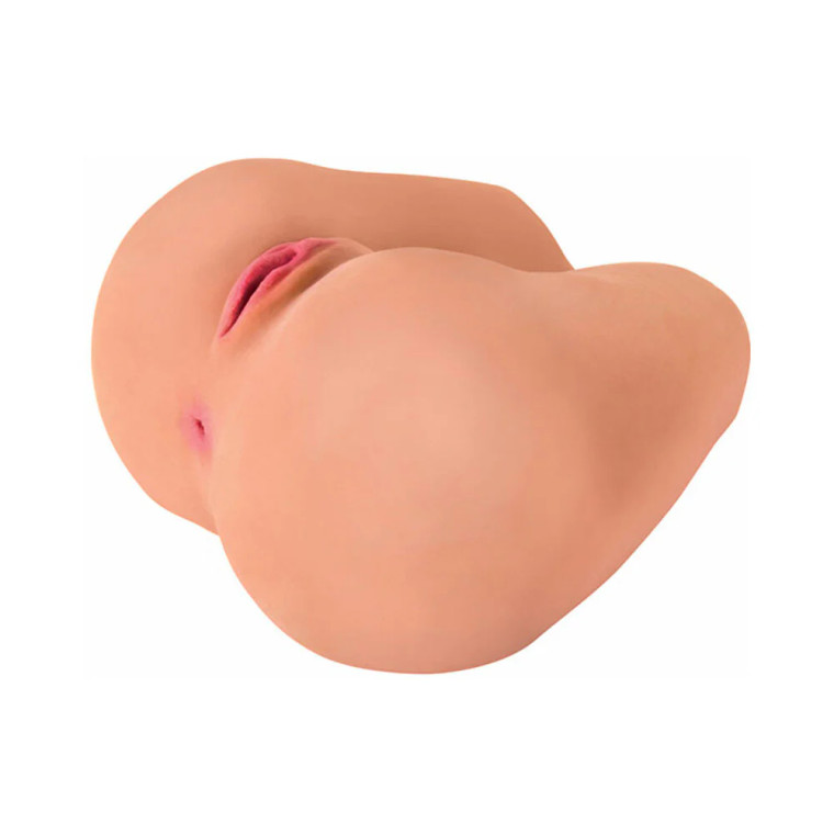 Curve Toys Mistress Perfect Fuck Maddie Missionary Vibrating Dual Entry Masturbator, Beige