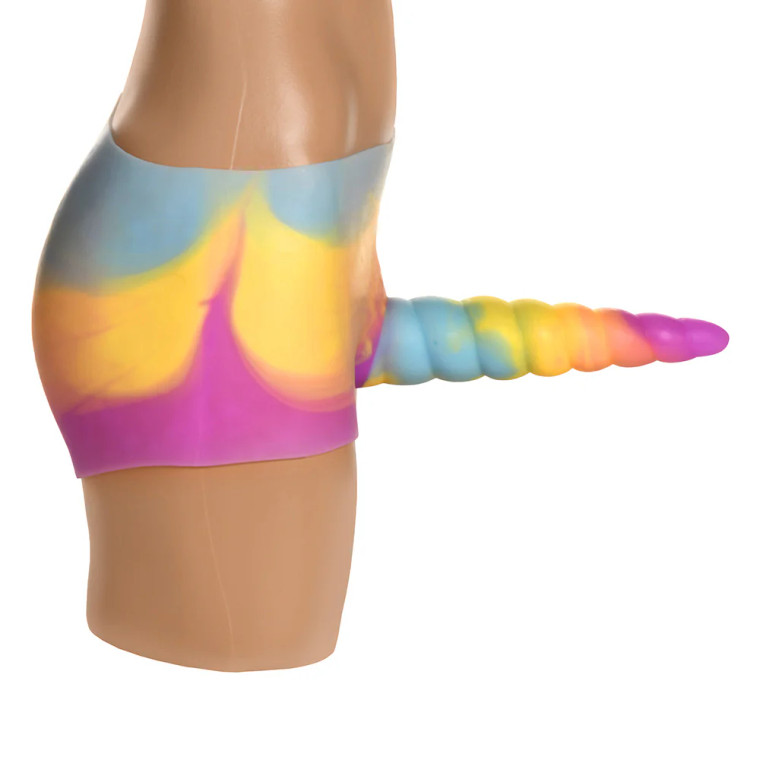 Creature Cocks Unicorn Silicone Strap-On, 8.3 Inch Insertable, 2.1 Inch Max Width