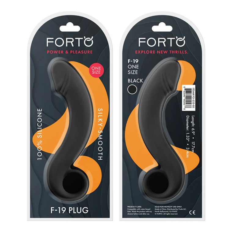Forto F-19 Silicone Anal Plug, Black