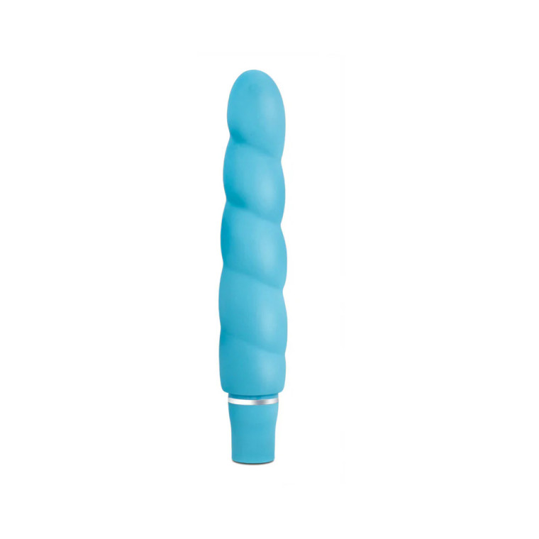 Luxe Anastasia Silicone Slimline Vibrator, Aqua