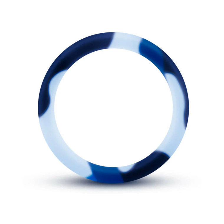 Performance Silicone Camo Cock Ring, Blue Camouflage