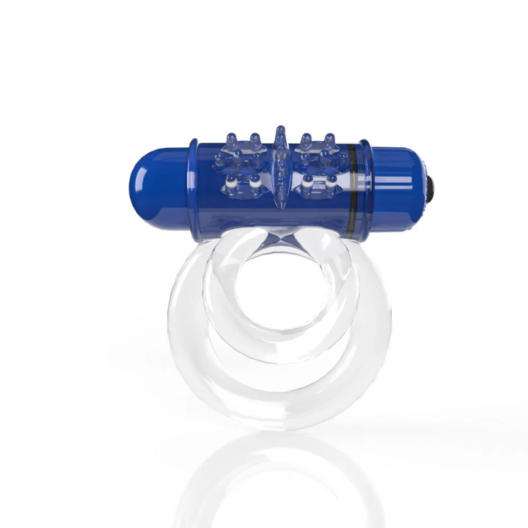 Screaming O 4T DoubleO 6 Vibrating Double Cock Ring, Blueberry