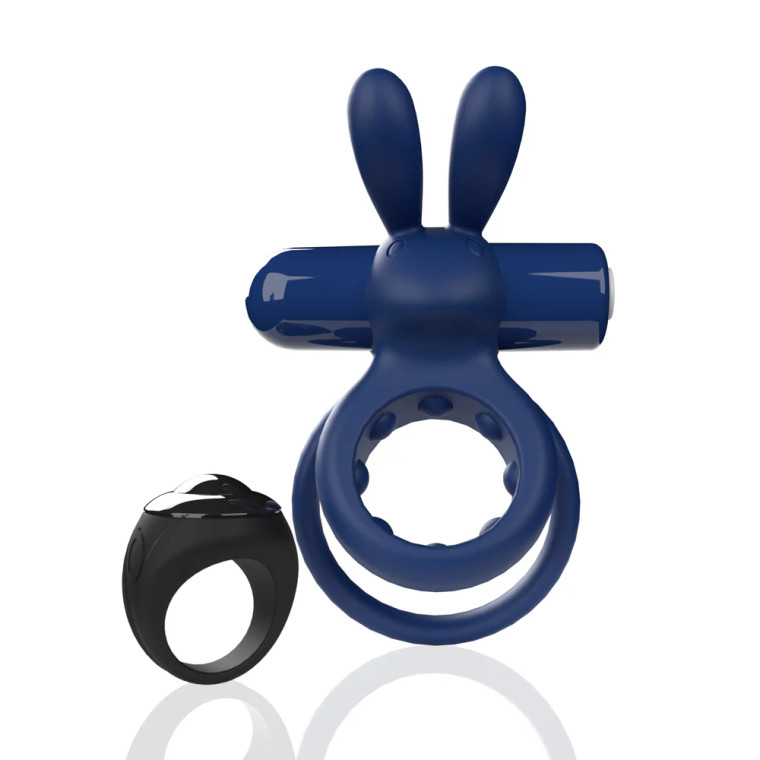 Screaming O Remote Controlled Ohare Vibrating Ring, Blue