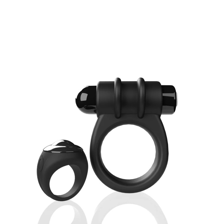 Screaming O Remote Controlled Switch Vibrating Ring, Black