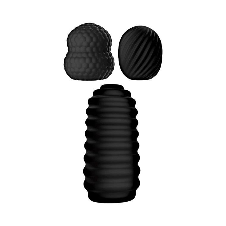 Delite Pocket Masturbator Kit, Black