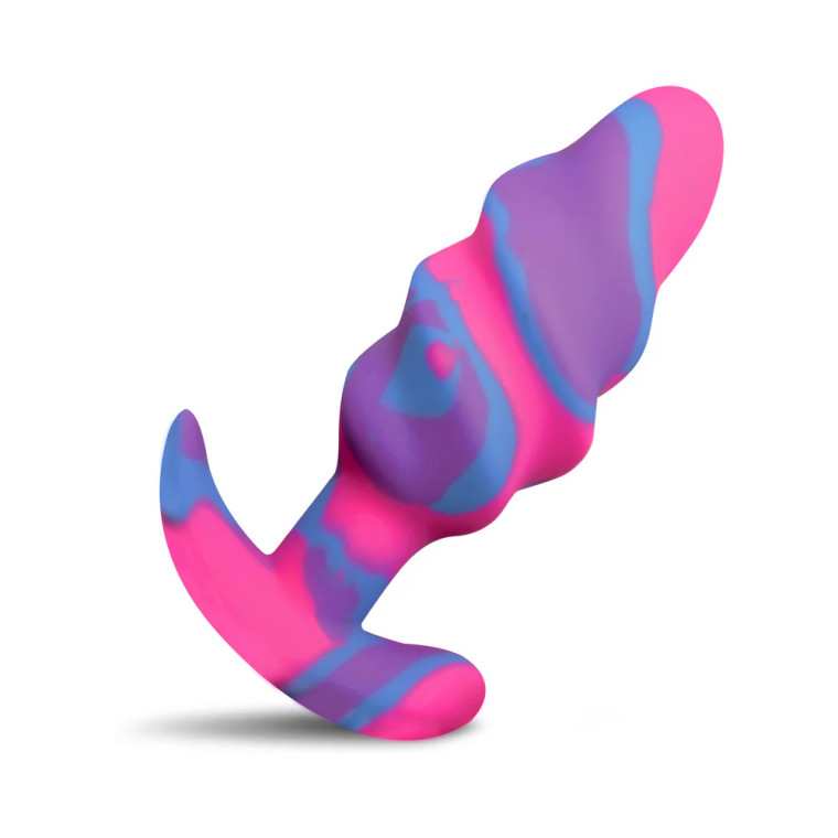 Creature Cocks Unicorn Swirl Silicone Butt Plug, Medium
