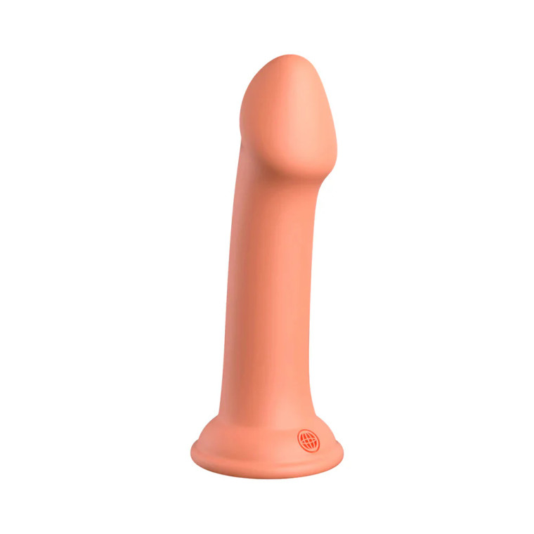 Dillio Platinum Collection Big Hero 6 Inch Silicone Dildo, 6.0 Inch Insertable, 1.5 Inch Max Width, Peach