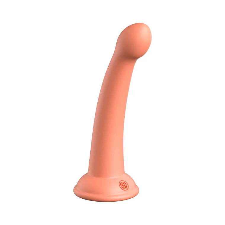 Dillio Platinum Collection Secret Explorer 6 Inch Silicone Dildo, 6.0 Inch Insertable, 1.4 Inch Max Width, Peach