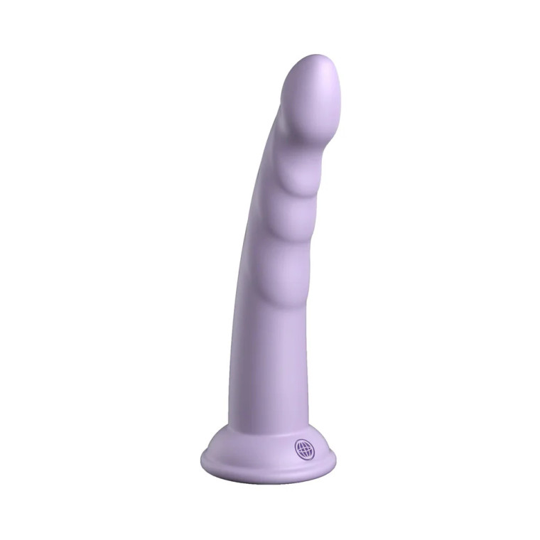 Dillio Platinum Collection Slim Seven 7 Inch Silicone Dildo, 7.0 Inch Insertable, 1.4 Inch Max Width, Purple
