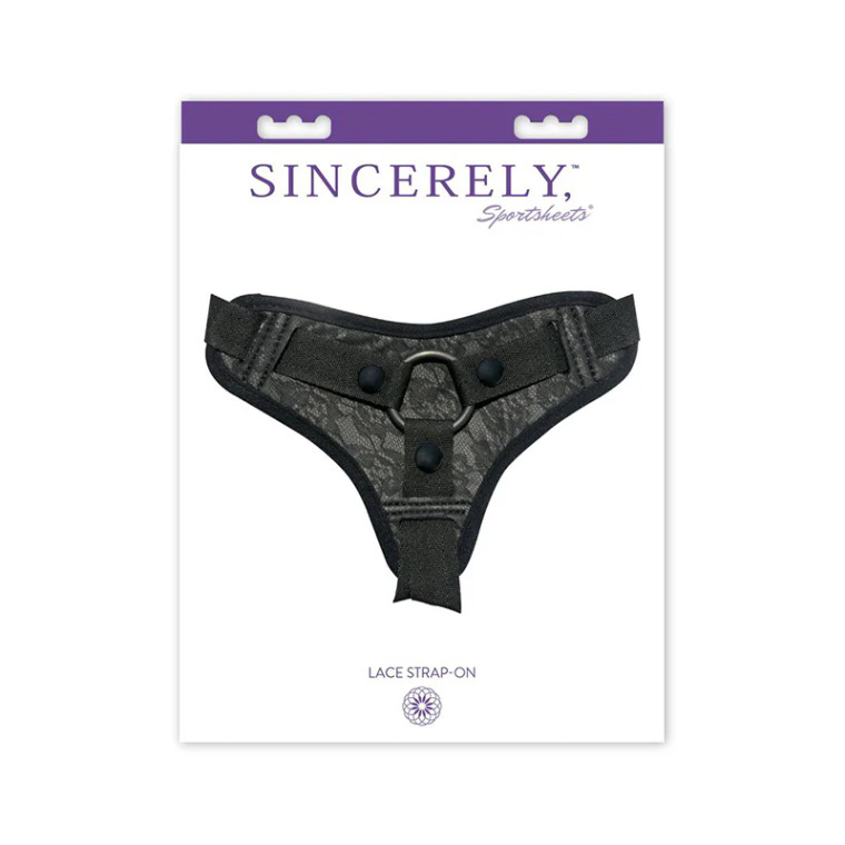 Sincerely, Sportsheets Lace Adjustable Strap-On Harness, Black