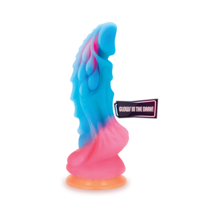 AlienNation Glow Dragon 9 Inch Silicone Glow-in-the-Dark Dildo, 8.5 Inch Insertable, 2.5 Inch Max Width
