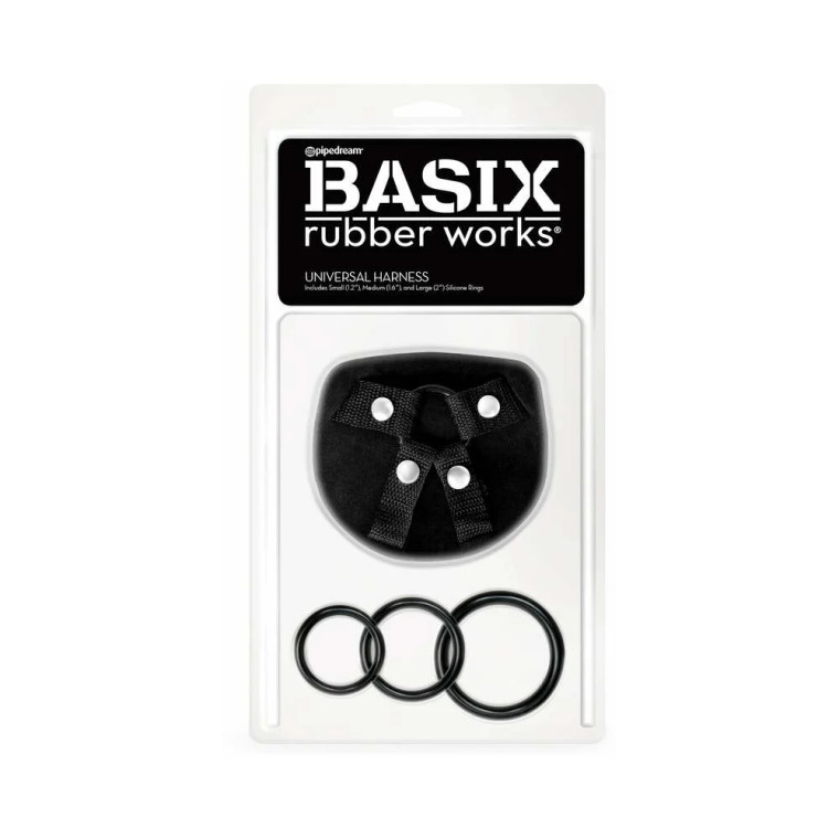 Basix Rubber Works Universal Harness Regular Size, Black