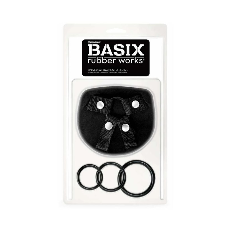 Basix Rubber Works Universal Harness Plus Size, Black Basix Rubber Works Universal Harness Plus Size, Black