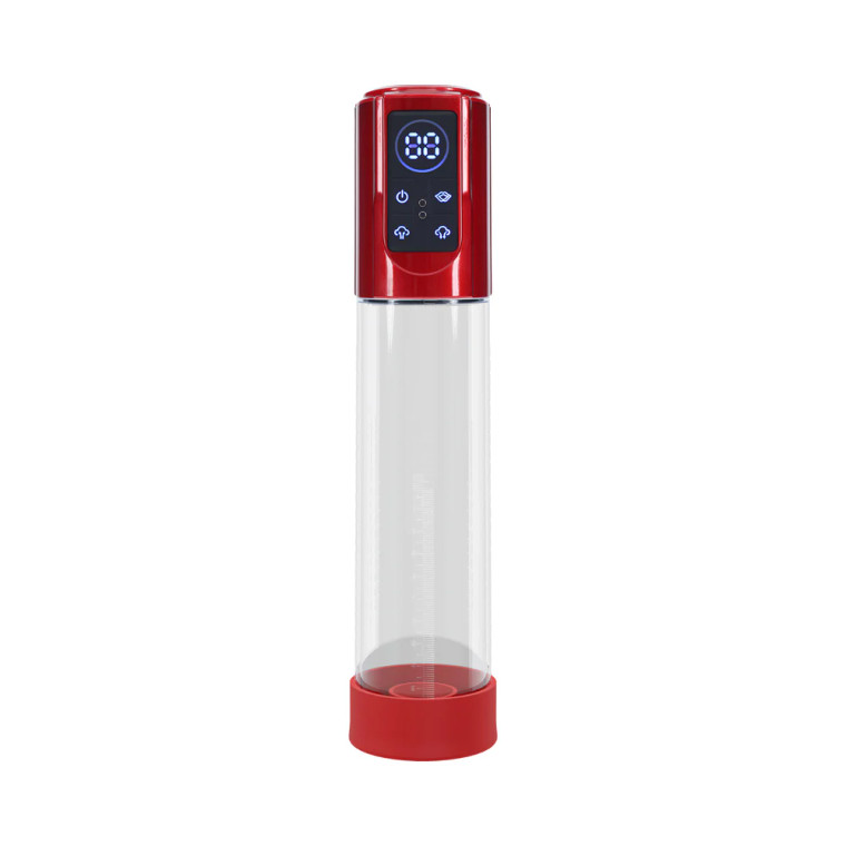 Pumped MegaLift Automatic Waterproof Penis Pump, Metallic Red