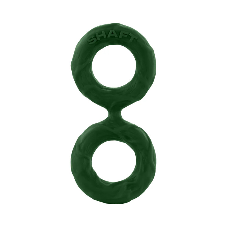 Shaft Model D: Double Cock Ring, Size 2, Green