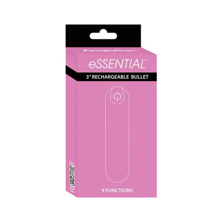 PowerBullet eSSENTIAL Rechargeable 3 Inch Bullet Vibrator, Pink