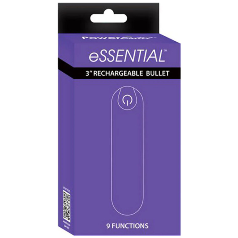 PowerBullet eSSENTIAL Rechargeable 3 Inch Bullet Vibrator, Purple