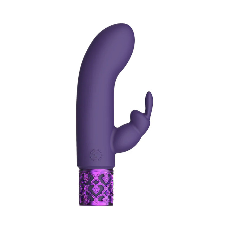 Royal Gems Dazzling Rechargeable Silicone Miniature Rabbit Vibrator, Purple Royal Gems Dazzling Rechargeable Silicone Miniature Rabbit Vibrator, Purple