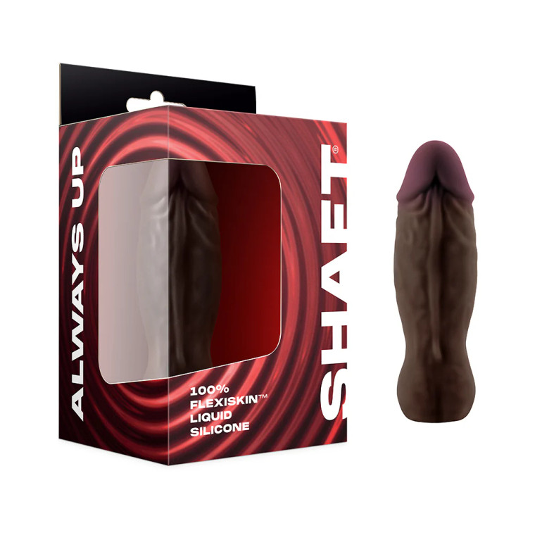 Shaft Bullet Rechargeable Realistic Silicone Mini Vibrator, Mahogany
