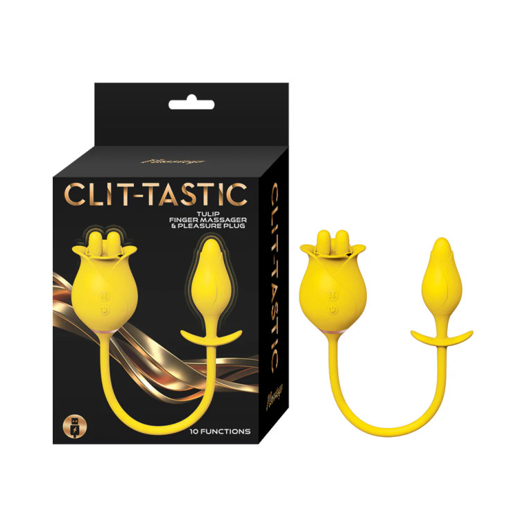 Nasstoys Clit-Tastic Tulip Finger Massager & Pleasure Plug, Yellow