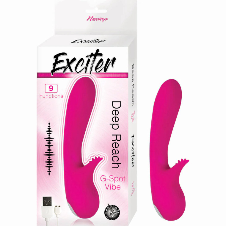 Nasstoys Exciter Deep Reach G-Spot Vibe, Pink