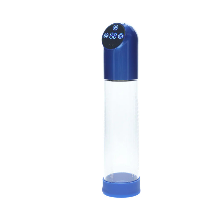 PUMPED Automatic Waterproof Penis Pump, Metallic Blue
