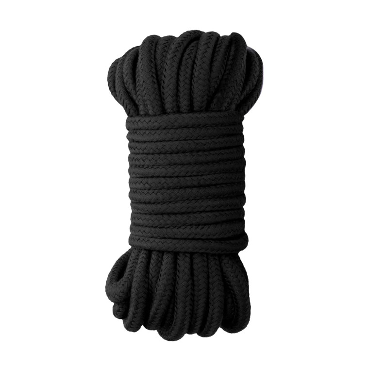 Ouch! Black & White Japanese Rope, 33 ft., Black