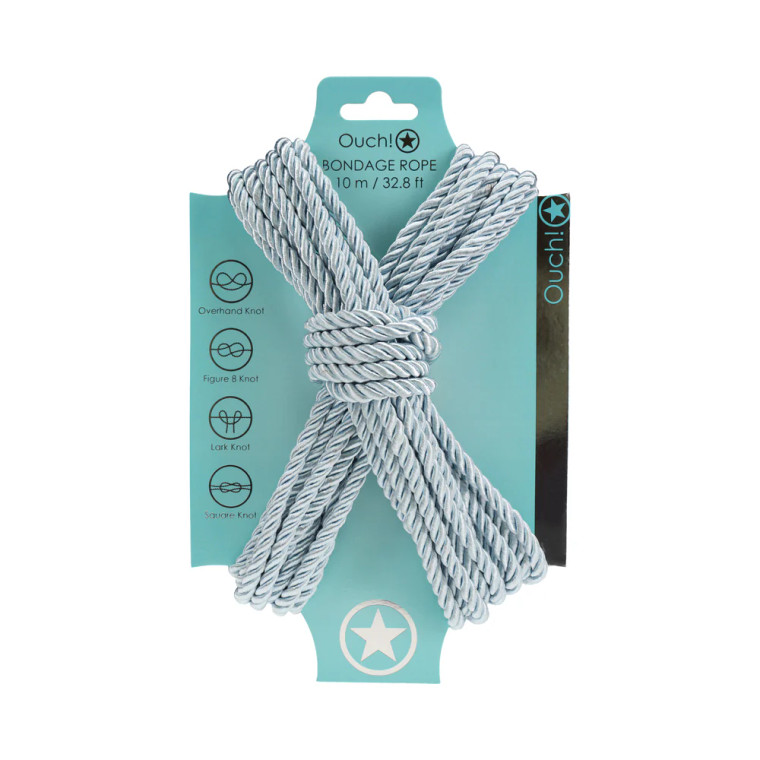 Ouch! Bondage Nylon Rope, 33 ft., Powder Blue Ouch! Bondage Nylon Rope, 33 ft., Powder Blue