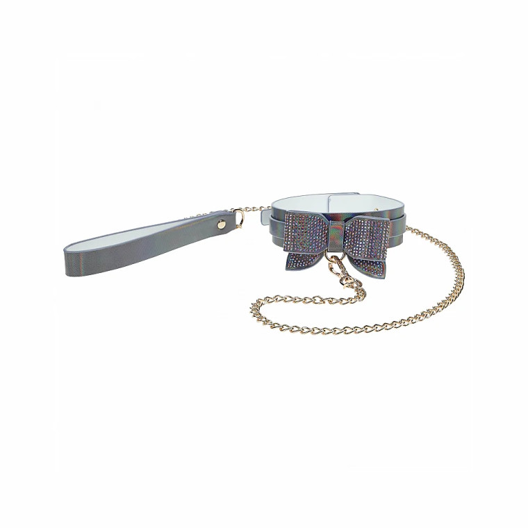 Ouch! International Paris Collection Collar with Leash, Black