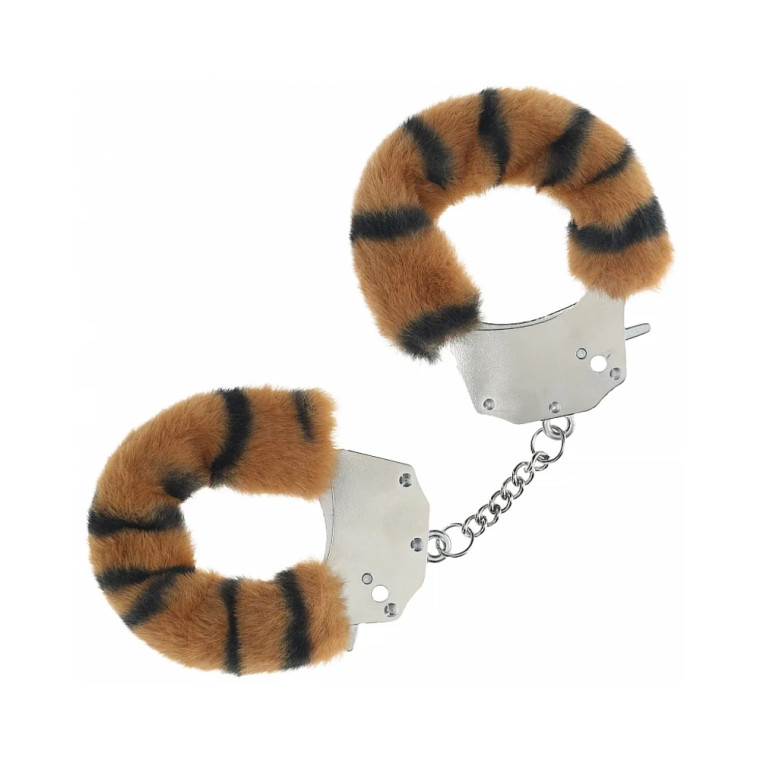 Ouch! Heavy-Duty Fluffy Handcuffs, Tiger