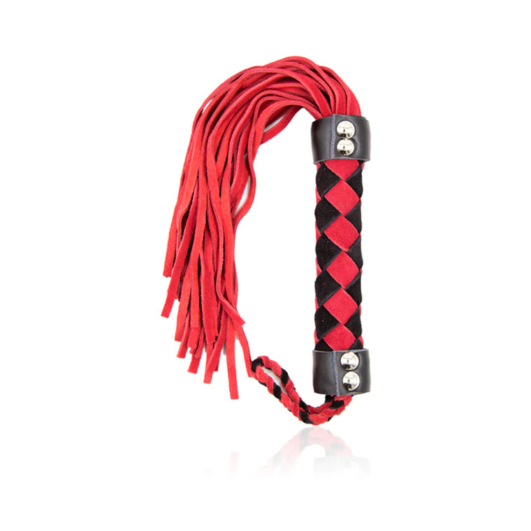 Ple'sur 15.5 Inch Leather Flogger, Red