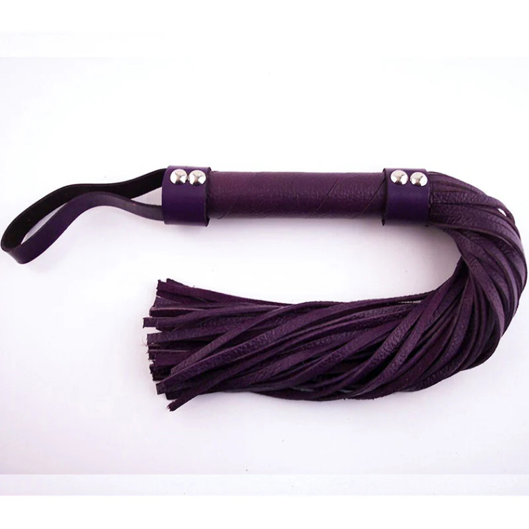 Rouge H-Style Leather Flogger, Purple