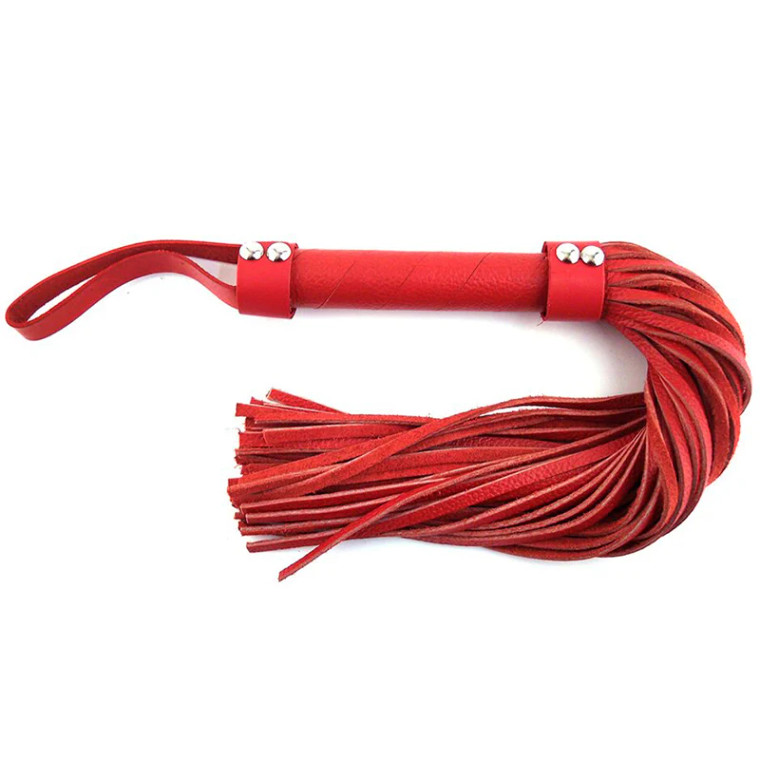 Rouge H-Style Leather Flogger, Red