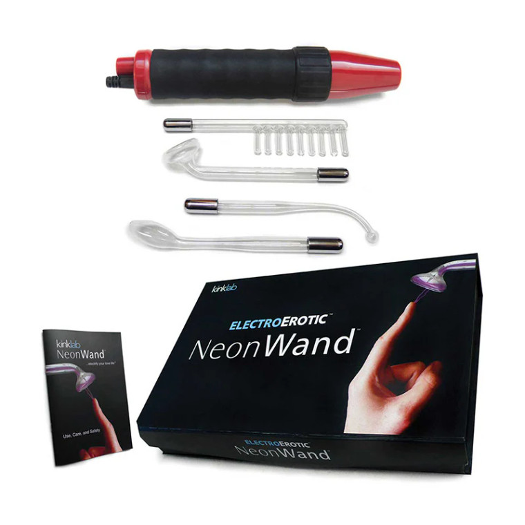 Kinklab ElectroErotic Neon Wand, Red Handle, Red Electrode