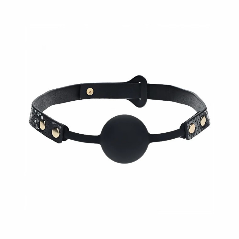 Ouch! International Florence Collection Silicone Ball Gag, Black