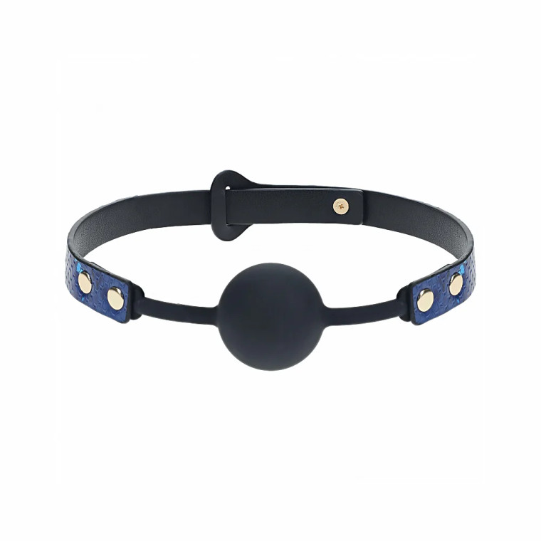 Ouch! International Florence Collection Silicone Ball Gag, Blue
