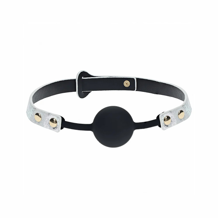 Ouch! International Florence Collection Silicone Ball Gag, White