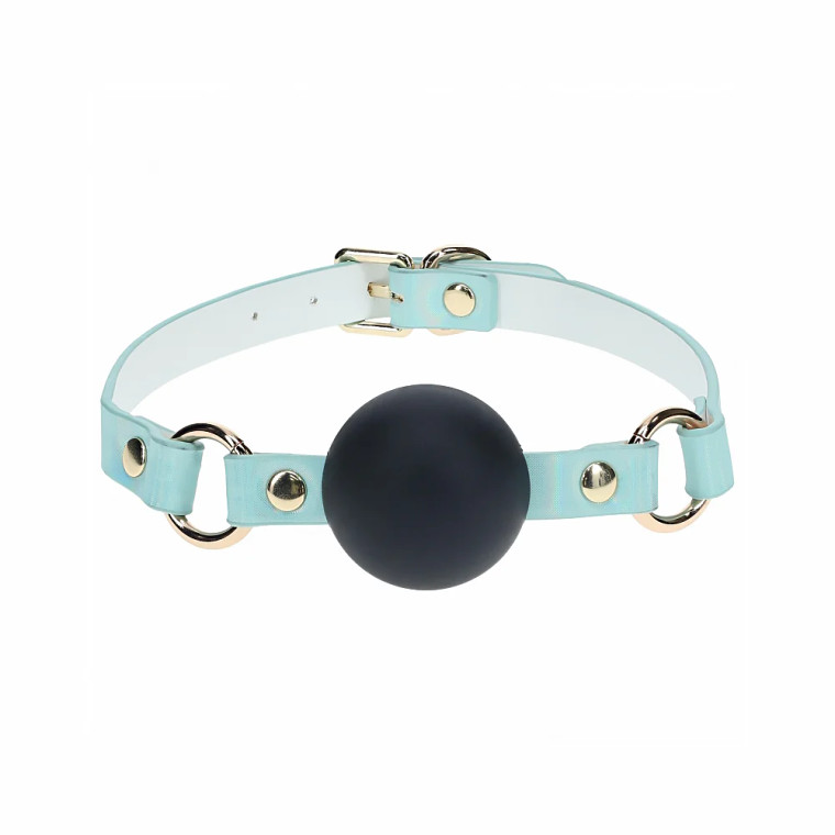 Ouch! International Paris Collection Silicone Ball Gag, Blue