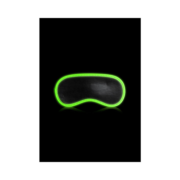 Ouch! Glow in the Dark Eye Mask, Black & Neon Green