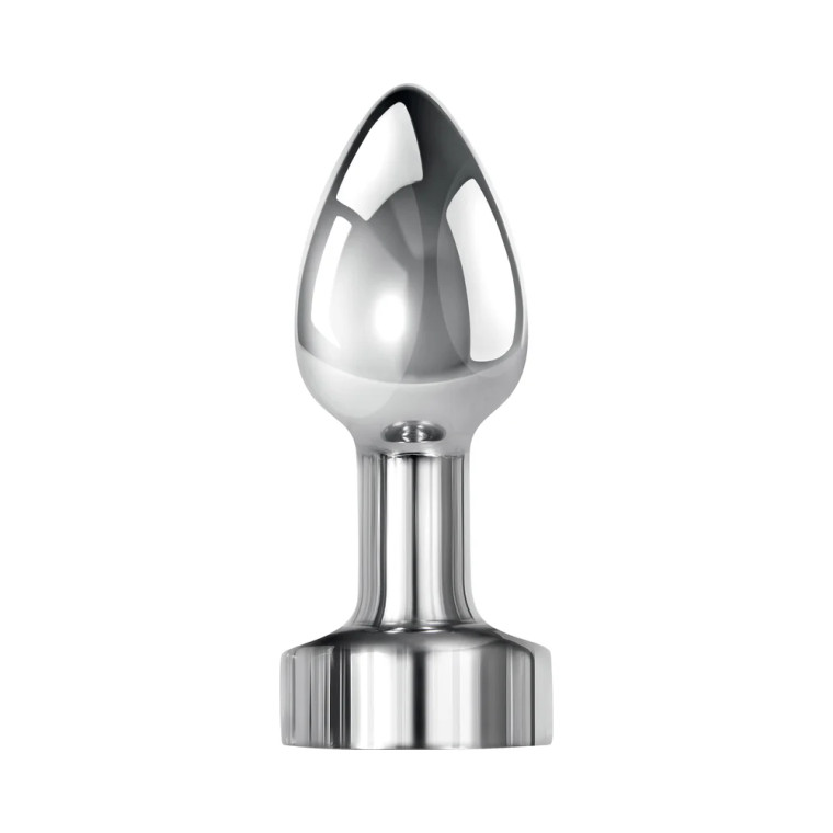 Gender X Rockin' Mini Rechargeable Vibrating Aluminum Anal Plug, 2.5 Inch Insertable, 1.09 Inch Max Width
