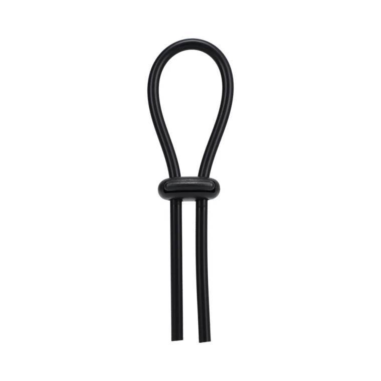 Rock Solid The Lasso Double Lock Cock Ring, Black