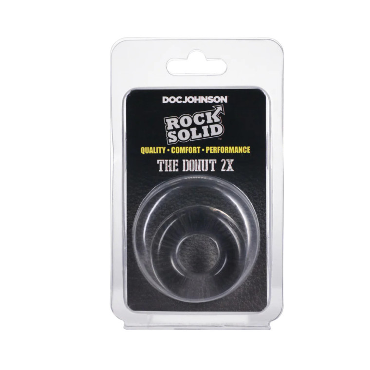 Rock Solid The Donut 2X Cock Ring, Clear