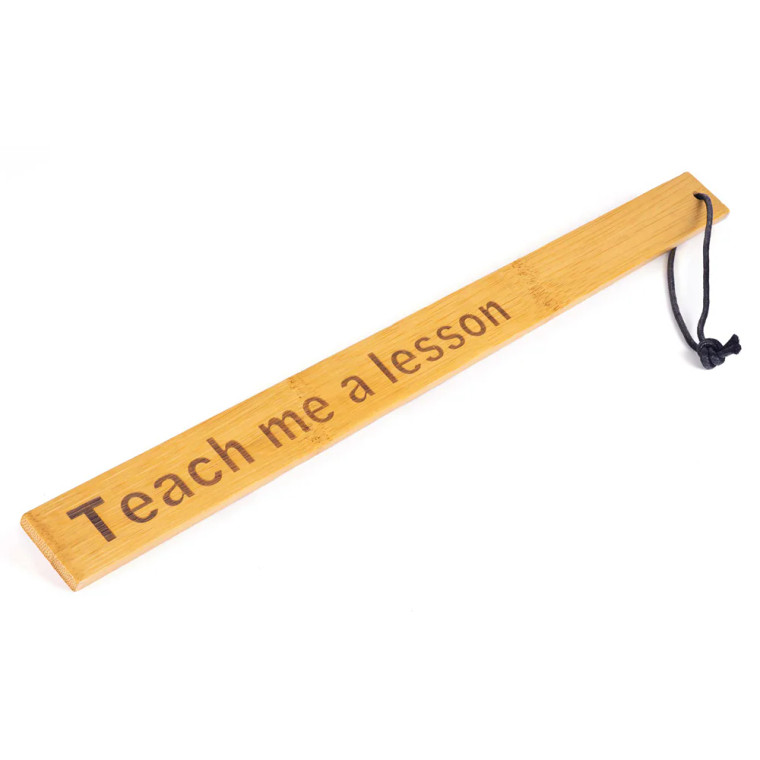 Spartacus Teach Me A Lesson Bamboo Paddle