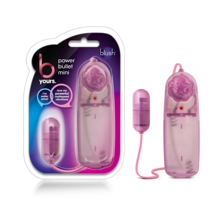 Blush B Yours Power Bullet Mini Remote-Controlled Egg Vibrator, Pink Blush B Yours Power Bullet Mini Remote-Controlled Egg Vibrator, Pink