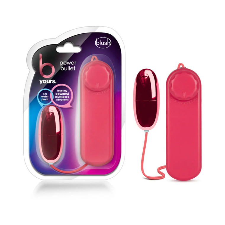 Blush B Yours Power Bullet Remote-Controlled Egg Vibrator, Cerise Blush B Yours Power Bullet Remote-Controlled Egg Vibrator, Cerise