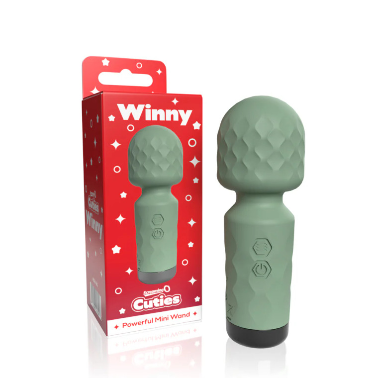 Screaming O Cuties Winny Vibrating Mini Wand, Sage Green