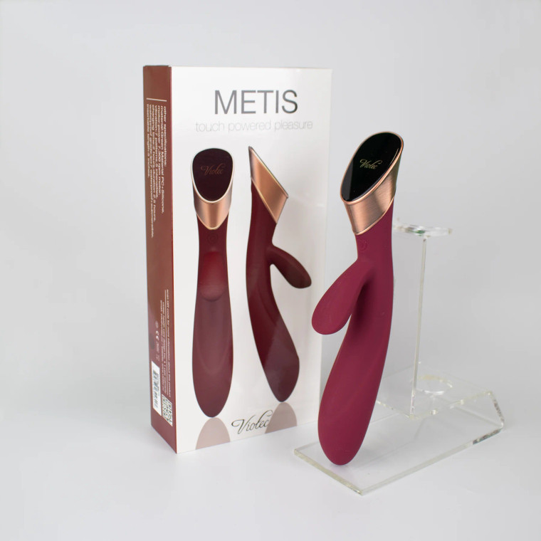 Viotec Metis Touch Panel Rabbit Vibrator, Wine Red