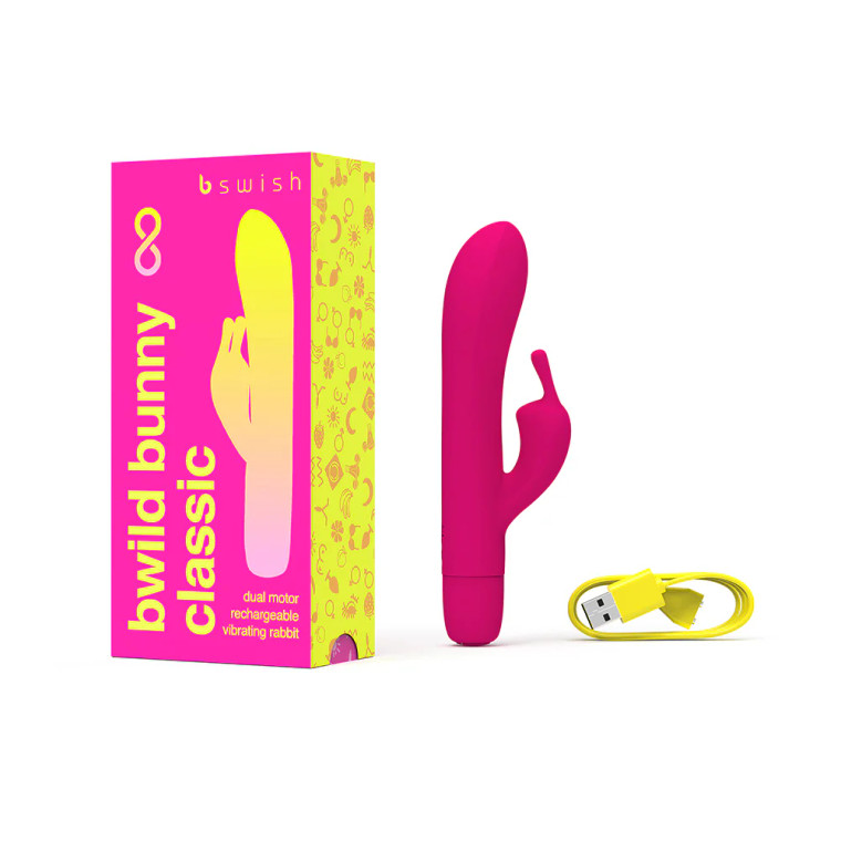 B Swish Bwild Bunny Infinite Classic Vibrator, Sunset Pink