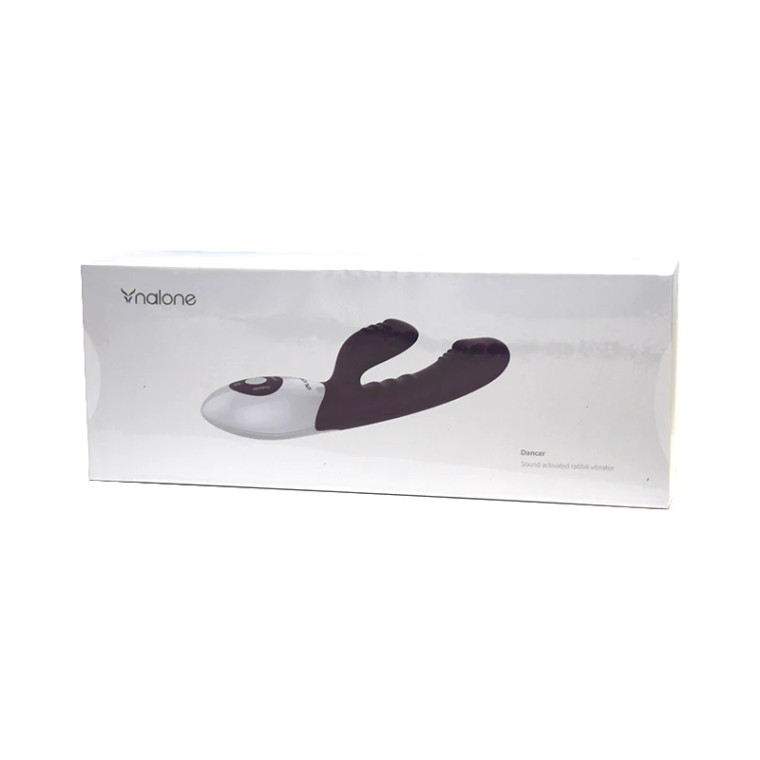 Nalone Dancer Rechargeable Sound-Activated Silicone Dual Stimulation Vibrator, Purple